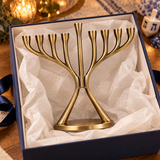 Light of Faith – Elegant 9-Branch Hanukkah Menorah | A Symbol of Hope, Blessings & Timeless Tradition