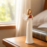 Heart in Hand Angel Resin Tabletop Figurine