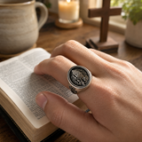 925K Sterling Silver Praying Hands Ring - Christian Symbol of Faith and Devotion