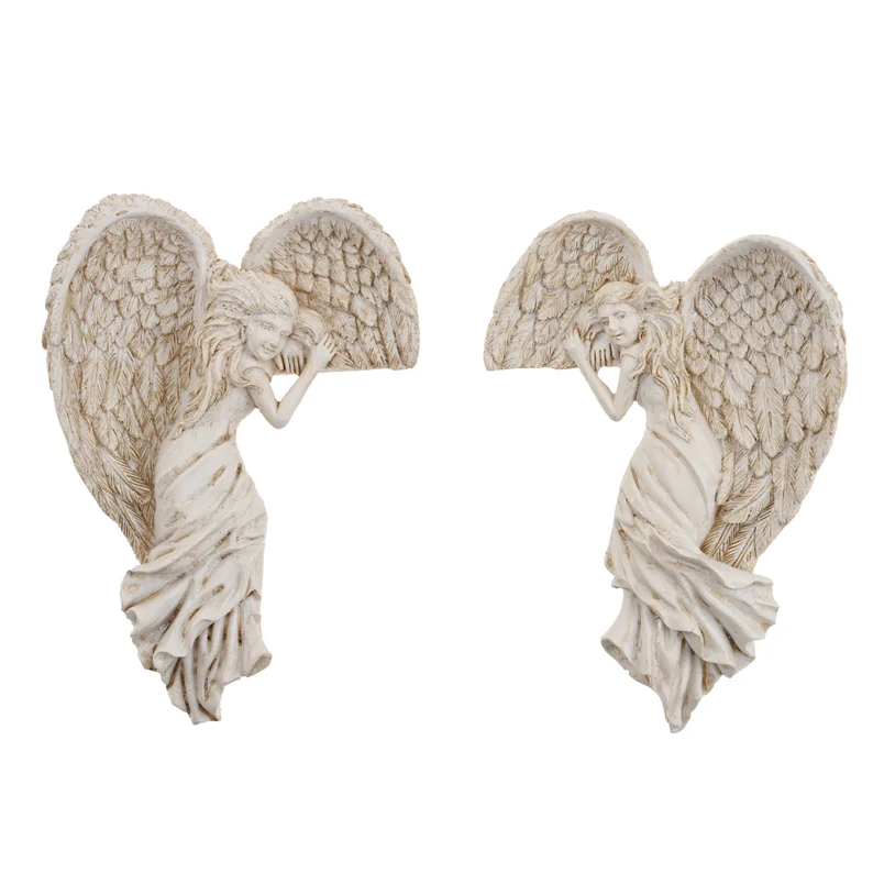 Door Frame Decor, Angel Wing Sculpture, Simple Angel Craft, New Outdoor Statue, 2023 Home Figure, Best Living Room Art, Unique Gift For Her