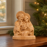 Holy Family Round Wooden Tabletop Ornament