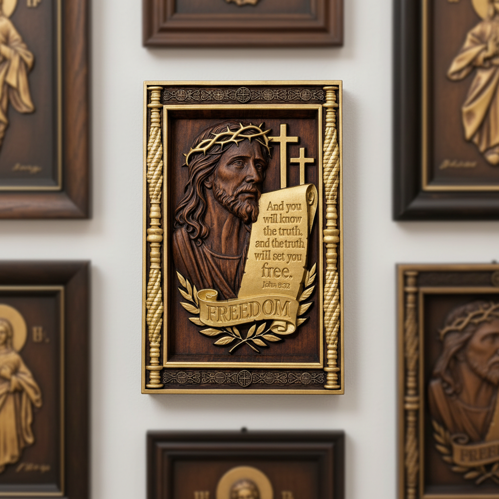 John 8:32 Freedom Plaque Main