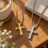 Carry Your Faith Close to Your Heart – Timeless Gold & Silver Cross Necklace, A Symbol of God's Love & Protection