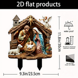 2D Acrylic Nativity Scene | Star of Bethlehem Christ Child Decoration