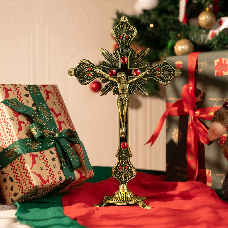 Vintage Cross Tabletop Ornament Decorative Art
