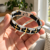 Men's Stainless Steel Cross Bracelet – Christian Faith Jewelry | Silver & Gold-Tone Options