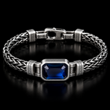 Vintage Sapphire Braided Copper Bracelet jewelry product image