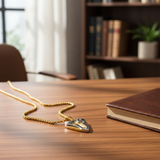 Elegant wooden desk surface
