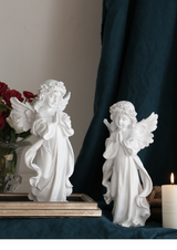 Little angel statue mini angel sculpture statue indoor and outdoor home garden decoration vintage decorative gifts