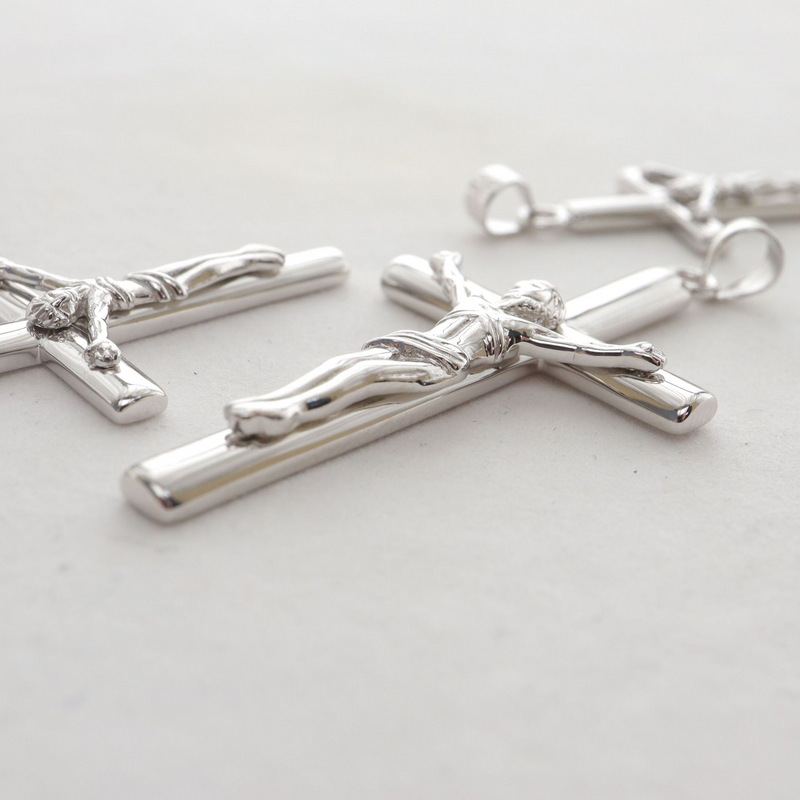 S925K Silver Jesus Cross Necklace