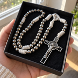 Catholic St. Benedict Rosary Necklace with Crucifix
