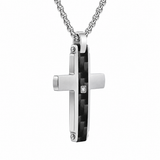 Modern Carbon Fiber Cross Necklace – A Bold Symbol of Faith & Strength