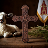 Limited Time Easter Sale: Lamb of God Wooden Cross Wall Decoration - Passover Lamb