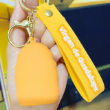 Cartoon Jesus Our Lady Silicone Keychain Backpack Small Pendant Gift