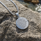 Jesus Thorn Crown Coin Necklace, 316L Titanium Steel Men Pendant