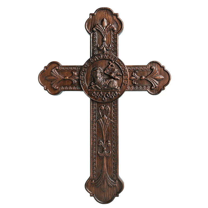 Limited Time Easter Sale: Lamb of God Wooden Cross Wall Decoration - Passover Lamb
