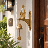 Our Lady of Grace Wall Bell – Antique Gold Marian Door Blessing Decor
