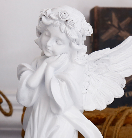 Little angel statue mini angel sculpture statue indoor and outdoor home garden decoration vintage decorative gifts