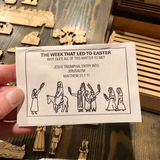 Crucifixion Scene Easter Wooden Book Gift