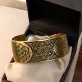 Handcrafted Metatron’s Cube Sacred Geometry Bracelet – S925 Sterling Silver / Copper