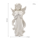 Little angel statue mini angel sculpture statue indoor and outdoor home garden decoration vintage decorative gifts