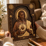 Unser Herr Jesus Heiliges Herz Holz Schnitzerei - Christlich-katholisches personalisiertes Schnitzgeschenk