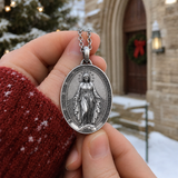 S925 Silver/Titanium Steel ‘Miracle’ Medallion Necklace