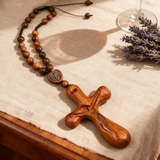 Bgcopper Rosewood Crucifix of Jesus' Passion (Necklace & Car Charm Options)