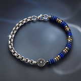 Boho Natural Stone Compass Beaded Bracelet