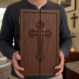 The Life of Christ Hand-Carved Beechwood Triptych – From Nativity to Resurrection Glory