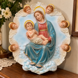 Virgin Mary & Baby Jesus with Angels Religious Decor