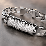 Hand-Hammered Textured Curb Chain Bracelet