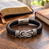 Men’s Infinity Knot Braided Bracelet – 21cm | Symbol of Loyalty & Enduring Connection