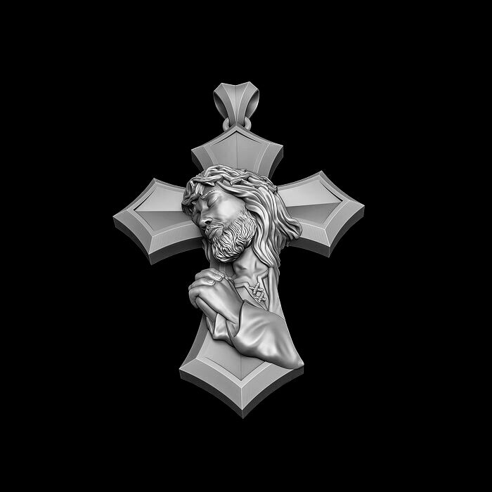 Crucifixion Prayer Necklace Madonna Prayer S925K Silver Necklace