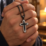 Radiant Starburst Cross Necklace – Modern Christian Faith Pendant
