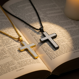 Gold Black Cross - Bible Candlelight