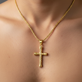 Gold Cross - Chest Close-up