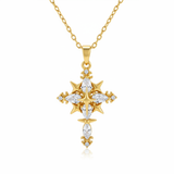 Gold Cross Pendant - White Background