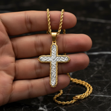 Gold Cross Pinch Marble