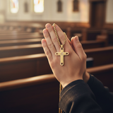 Gold Cross - Praying Hands Church