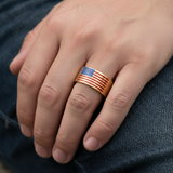 Gold Flag Ring - Denim Lifestyle