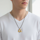 Gold Star of David - White Tee
