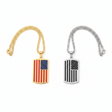 Gold vs Silver Flag Pendant Comparison