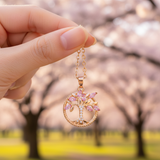 Hand holding chain - cherry blossom spring dreamy
