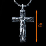 New Titanium/S925K Silver Trinity Cross Necklace