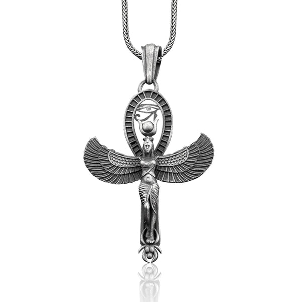 New titanium steel Isis with Eye of Horus Necklace