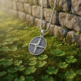 Irish clover moss stone wall - golden hour Celtic heritage
