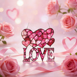 Love & Hearts Stained Glass Suncatcher: A Radiant Celebration of Love