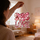 Love & Hearts Stained Glass Suncatcher: A Radiant Celebration of Love