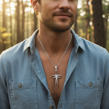 Male model outdoor forest - golden hour nature